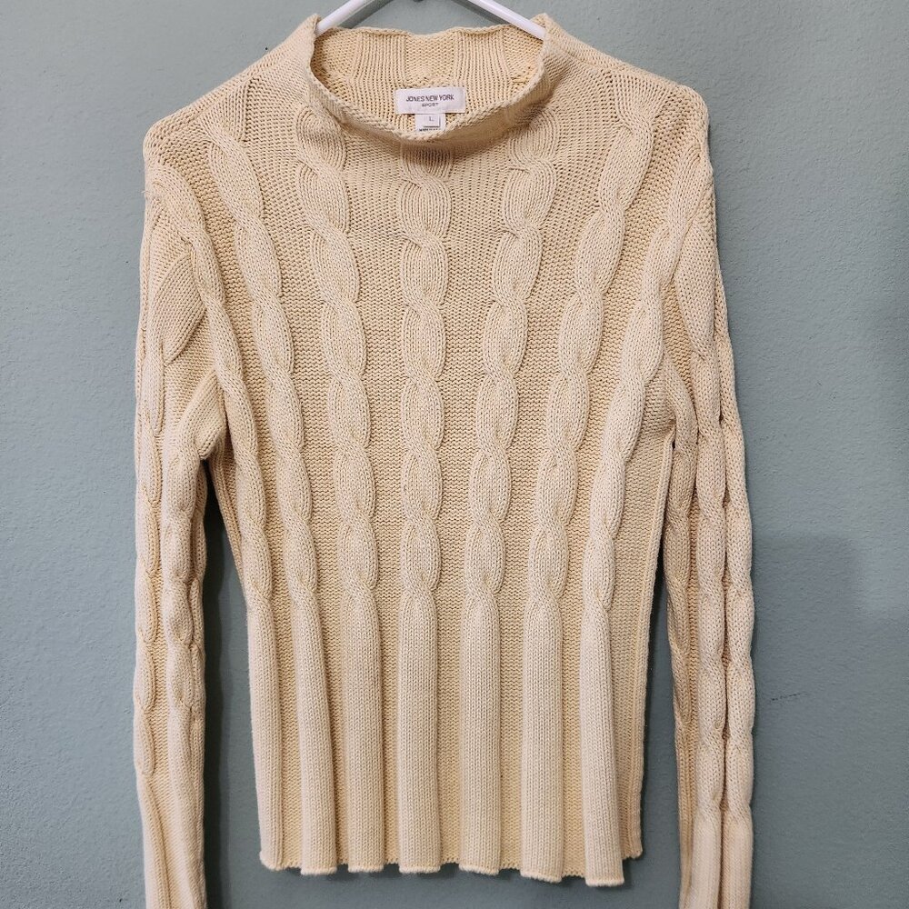 Jones New York Sport Knit Sweater Size L, Made in USA